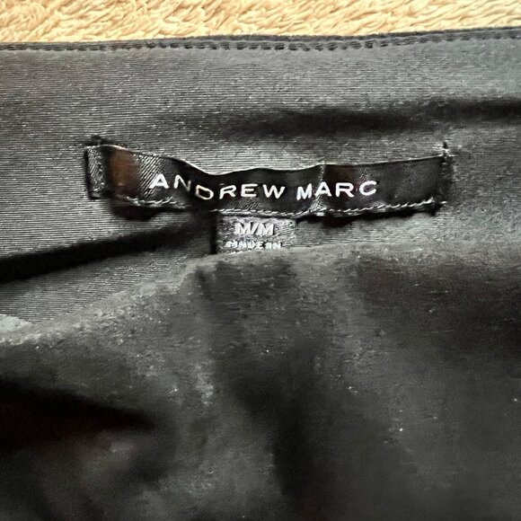 ANDREW MARC‎ Women Medium Black Faux Suede Slacks Pull On Stretch Dress Pants(R) - Picture 4 of 9